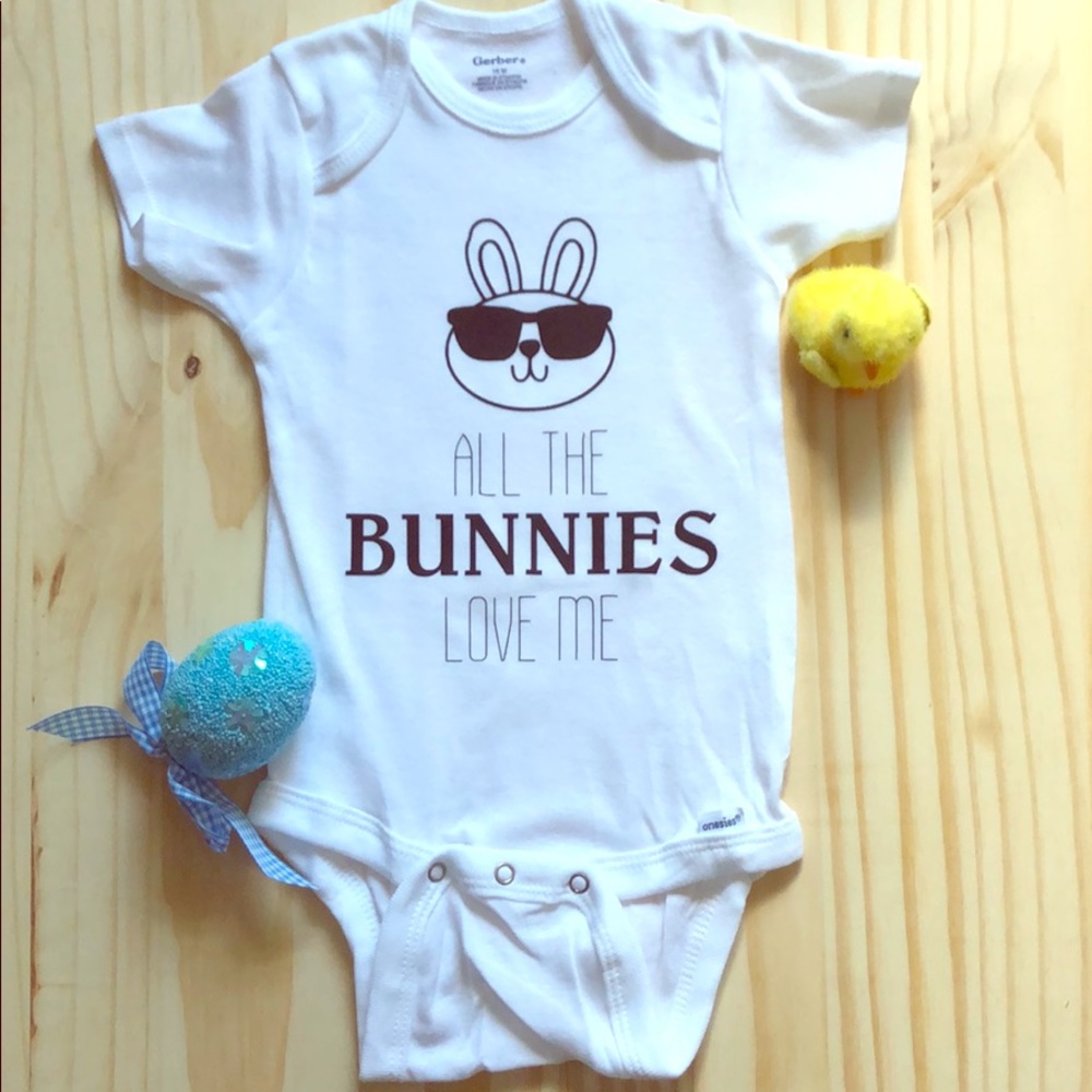 Gerber Easter Bunny Onesie 9mos, 12mos, 18mos